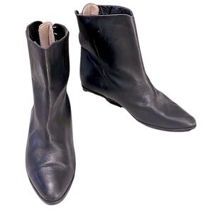 Vintage Eliot By Menatta Black Leather Ankle Boots Sz 6.5